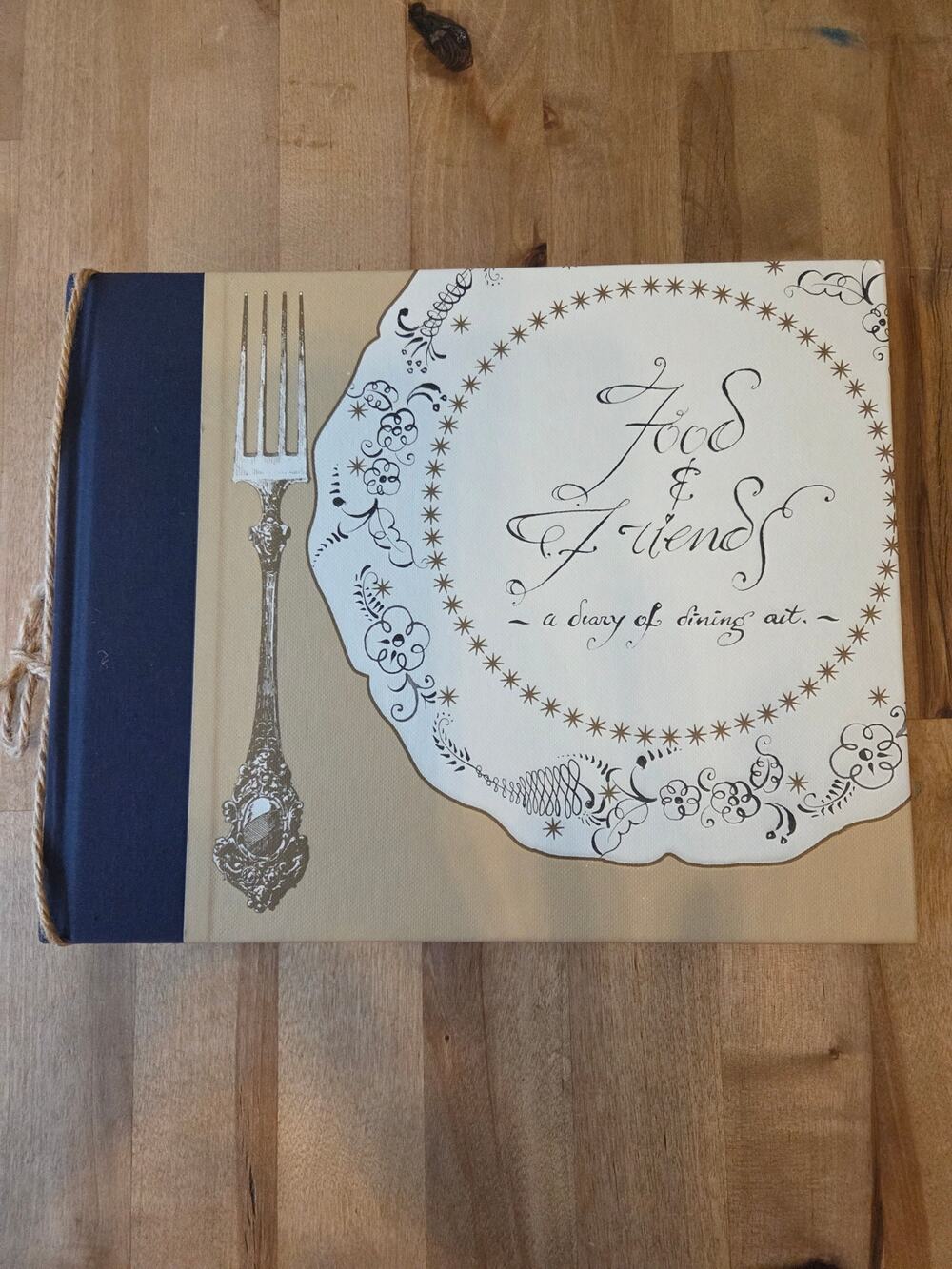 Vintage-Style "Food & Friends" Hardcover Dining Journal (Unused)